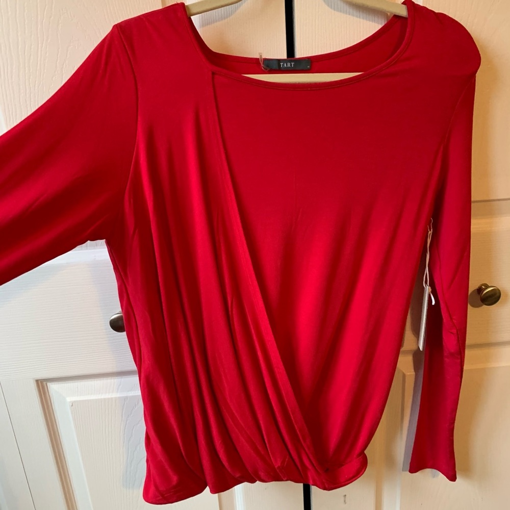 Tart Long Sleeve Wrap Front Top